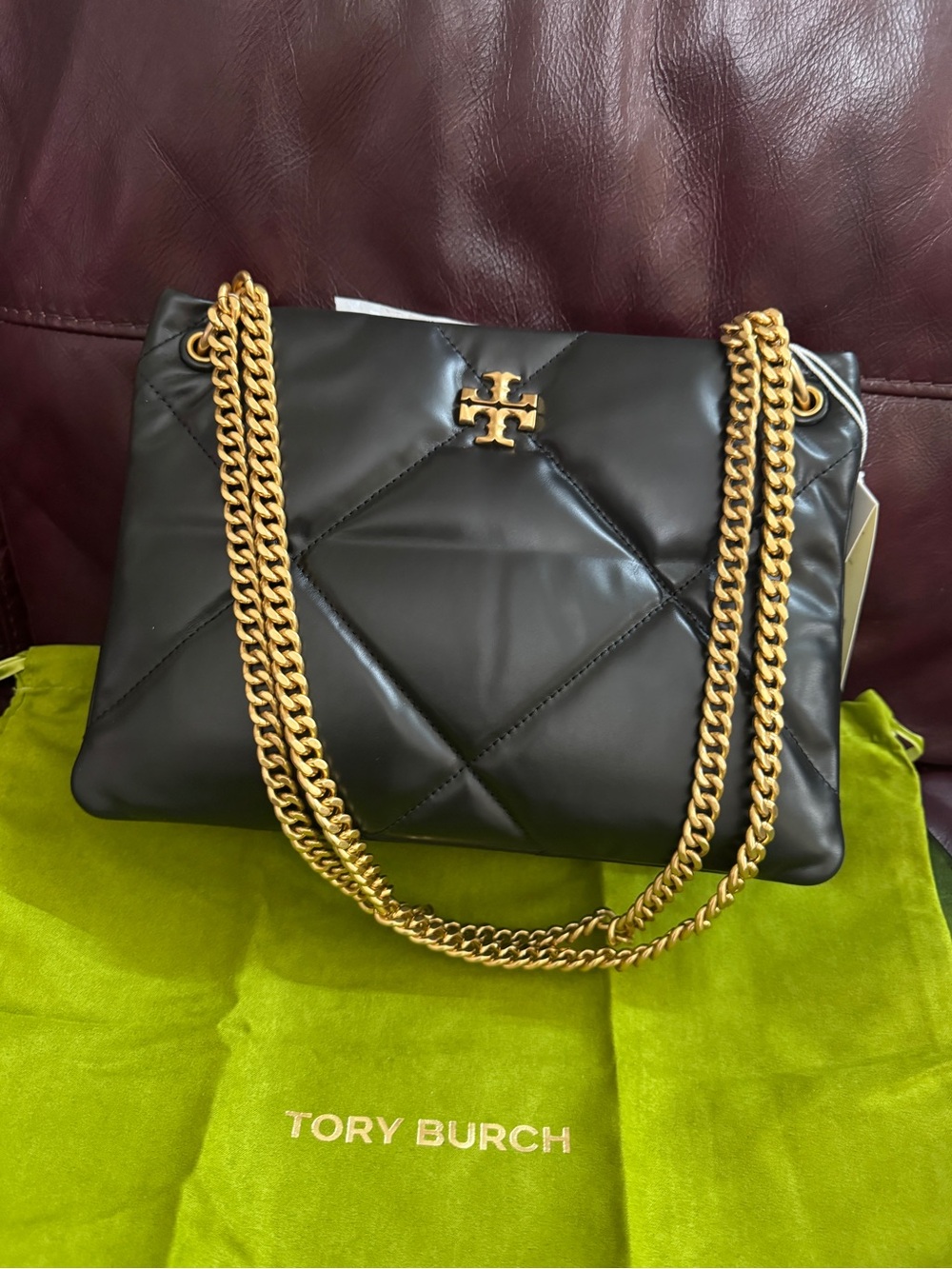 TORY BURCH SMALL KIRA DIAMOND QUILT SHOULDER BAG